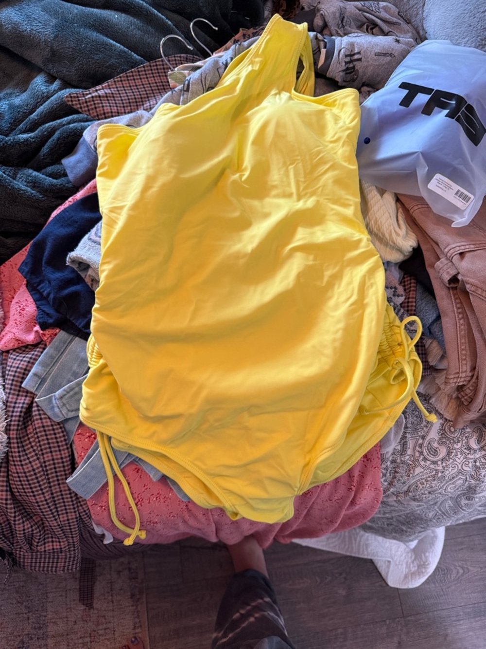 Lemon Yellow TA3 Snatching One-Piece Swimsuit - One Shoulder